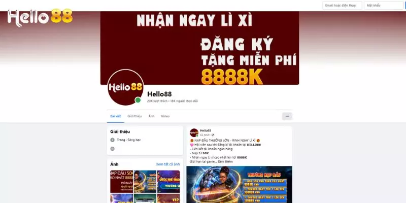 Trang Fanpage Facebook cũng là kênh liên hệ hỗ trợ nhanh nhất